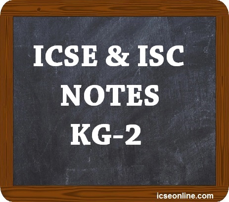 ICSE Class-kg2  Notes
